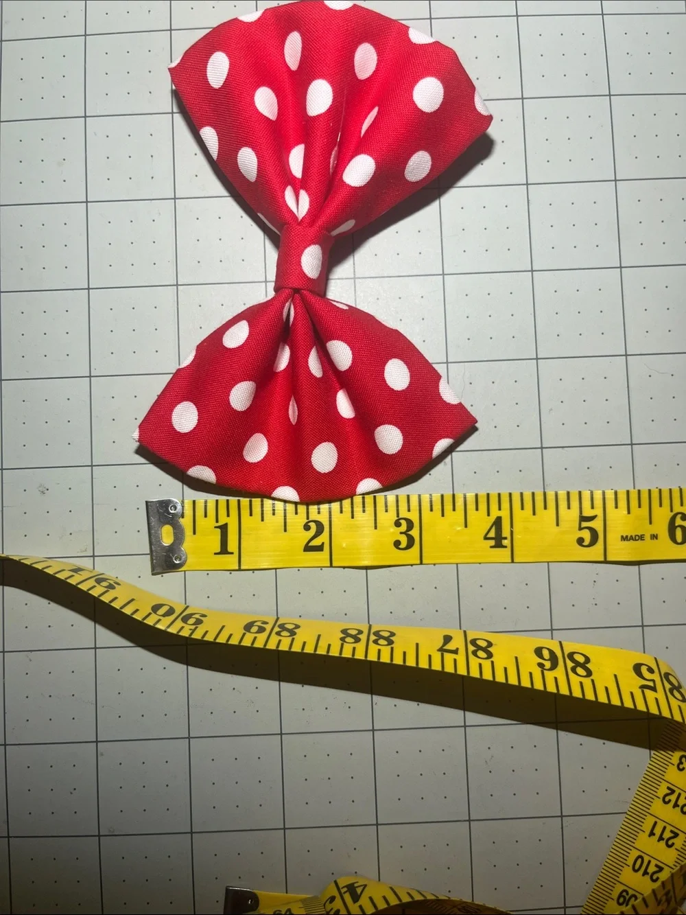 Red Polka Dot Girls Hair Bow Clip